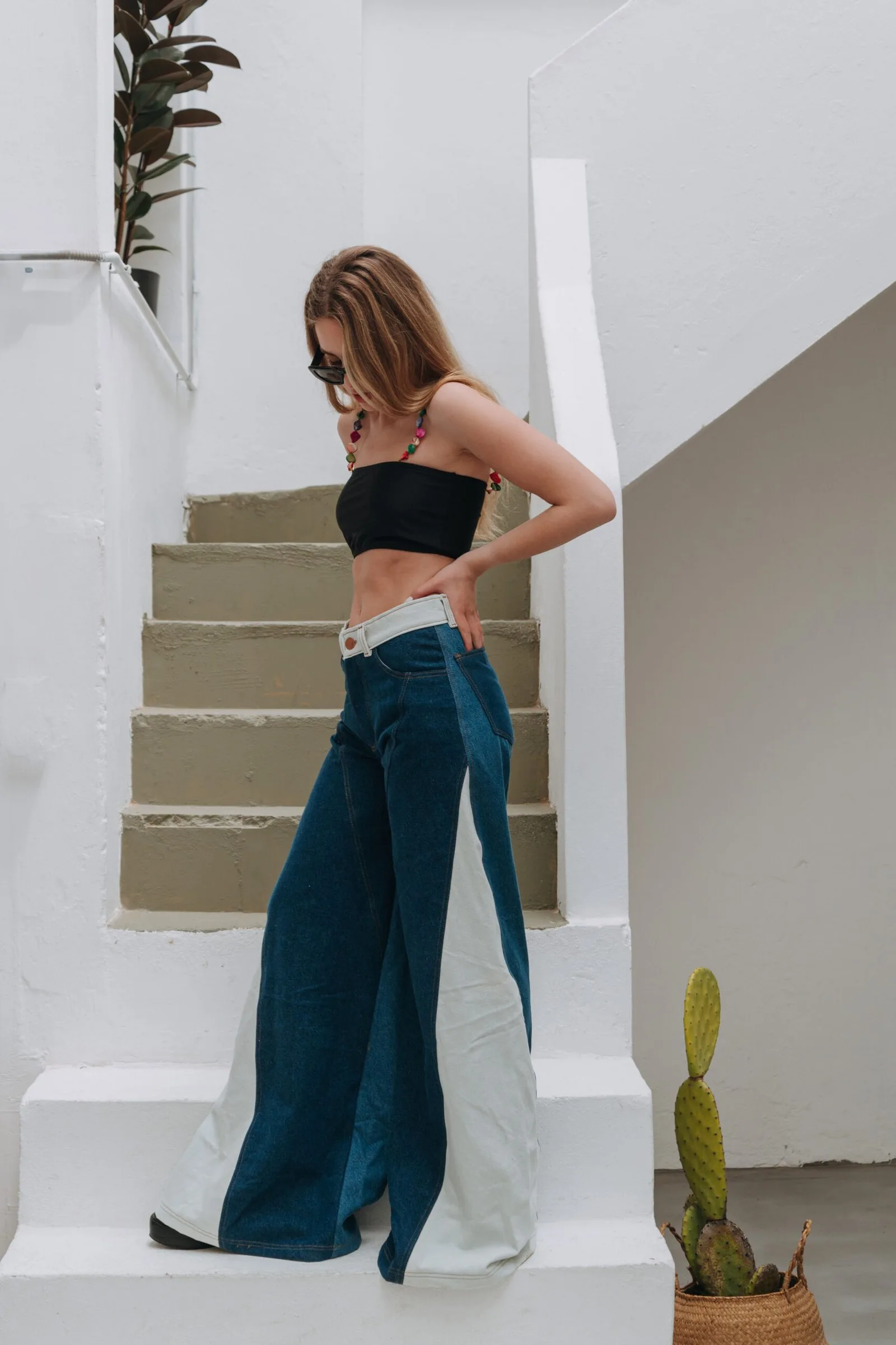 Jean Wide Leg Mediterráneo